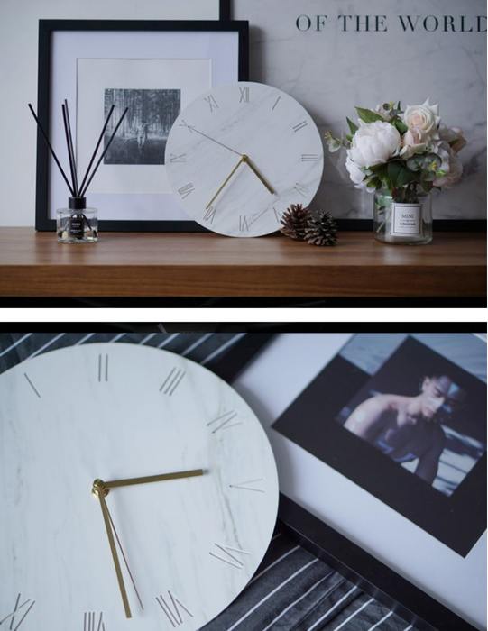 PAOLO Marble Face Art Design Wall Clock