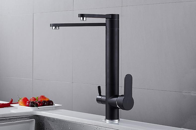 VICTOR Modern Black Double Tap Faucet