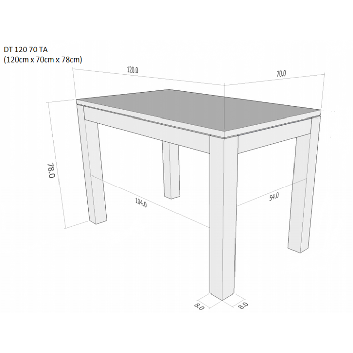 Amsterdam Teak 120 x 70 cm Rectangular Dining Table