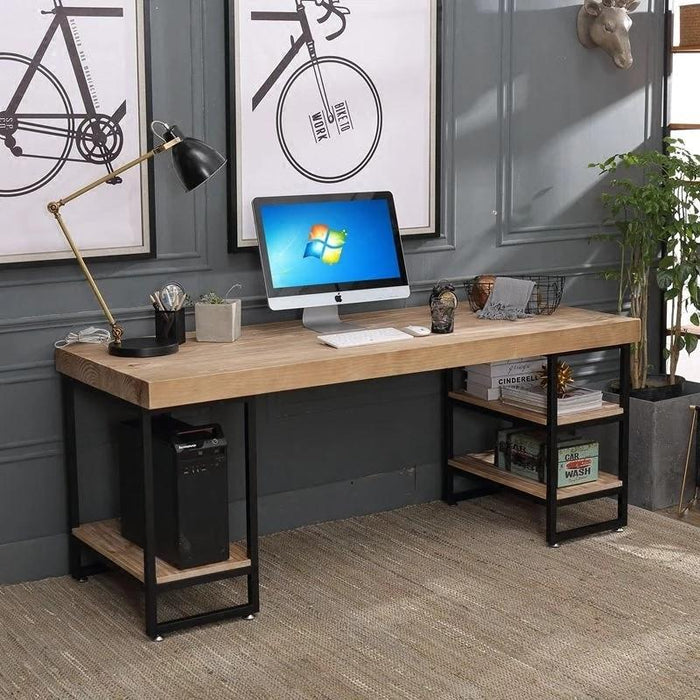 HANNAH Modern Industrial Solid Wood Office Table
