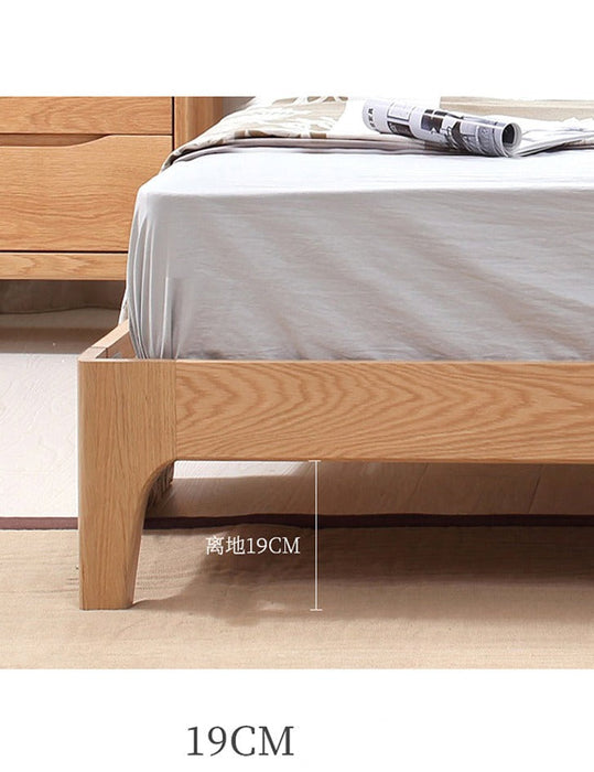 WAREHOUSE SALE Madeline BRYSON Japanese Nordic Bed Solid Wood ( 3 Size 2 Color Choice ) ( Discount Price from $1199 )