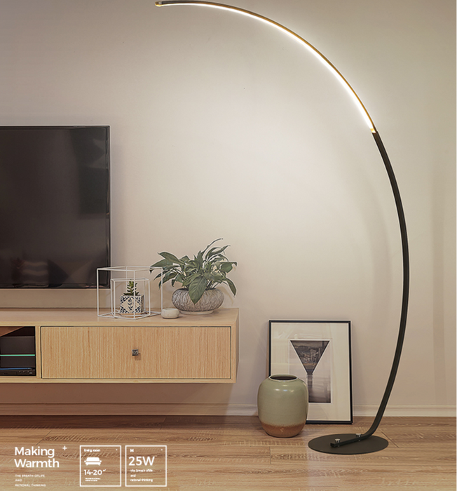 MAREIKE Contemporary Minimalist LED Half Moon Standing Lamp