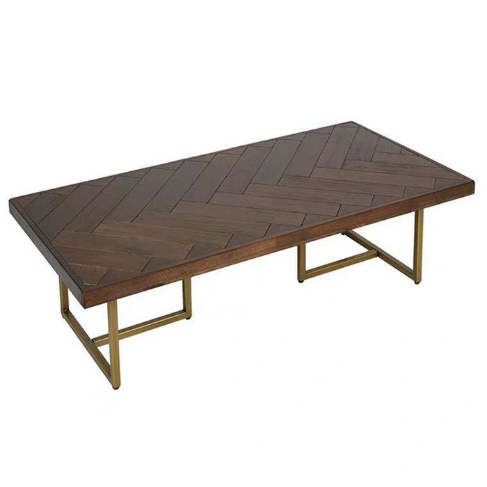 NAOMI Herringbone Solid Wood Coffee Table