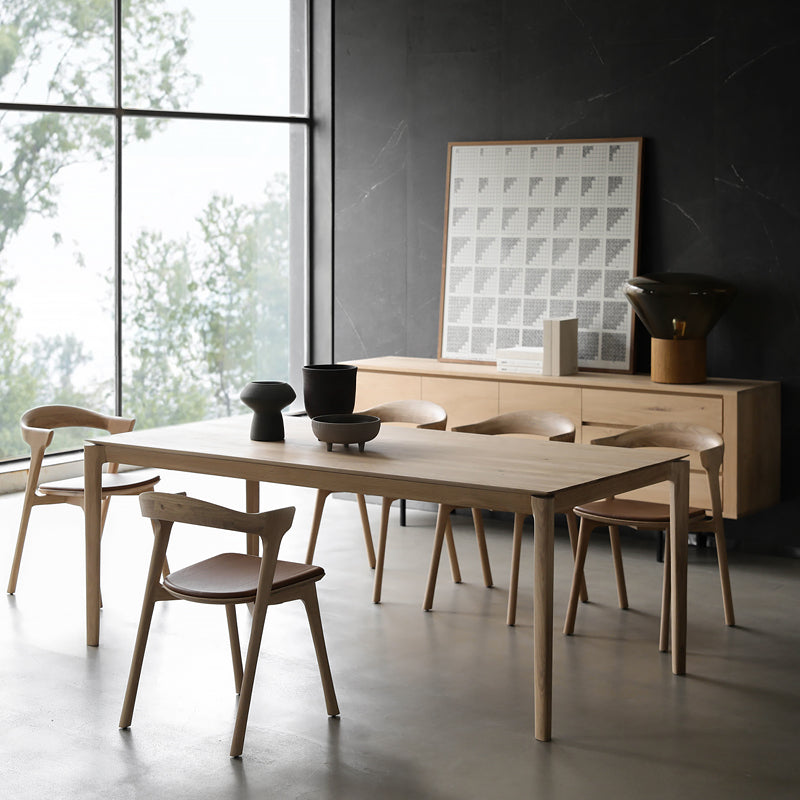 AMIRA Modern Dining Table Nordic Style Solid Wood — Teak-Furniture ...