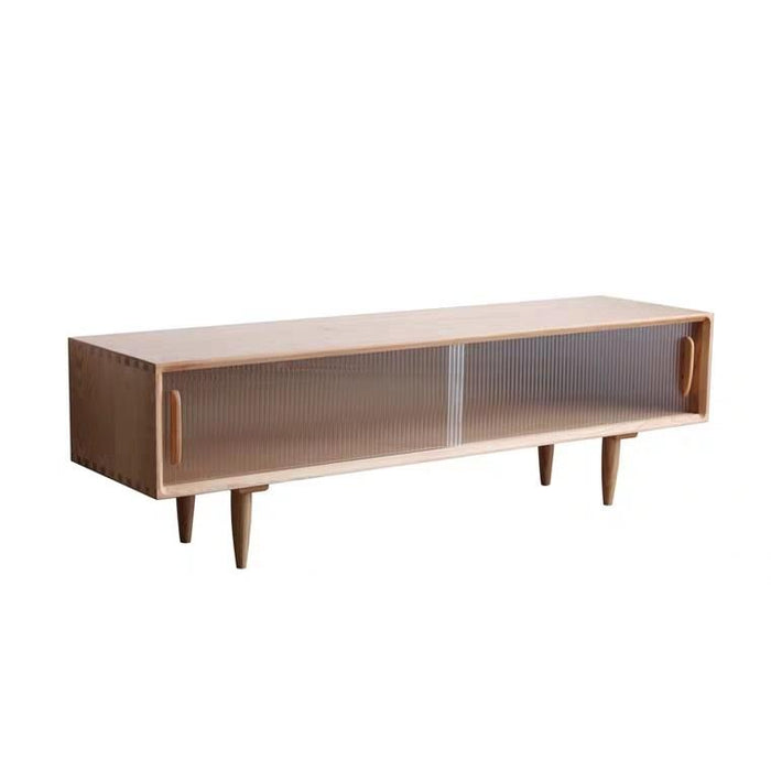 AUBREE Rustic Solid Wood TV Console