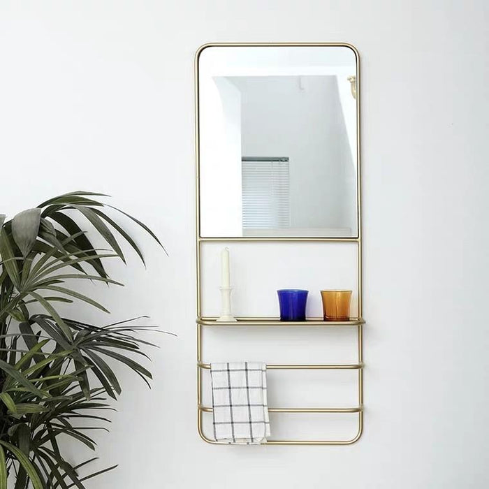 KAYLEE Modern Wall Mirror Hanging Shelf